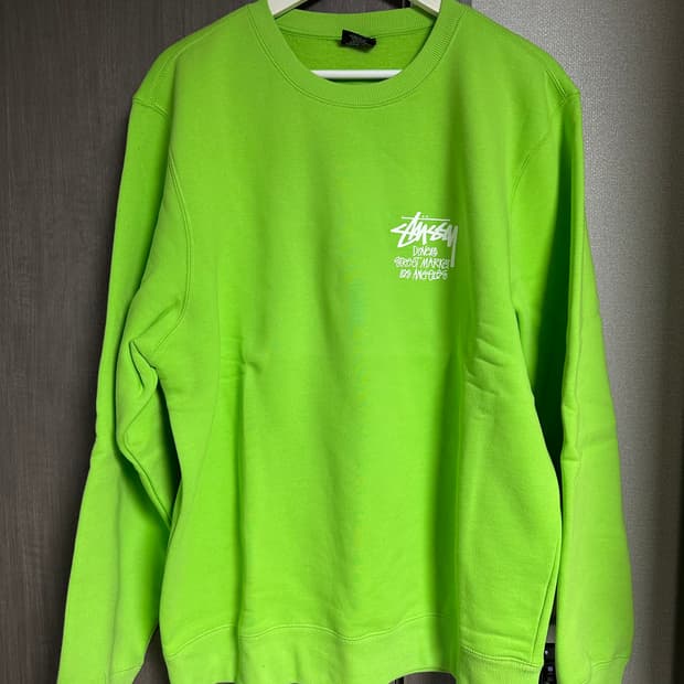 스투시 라임 맨투맨 L