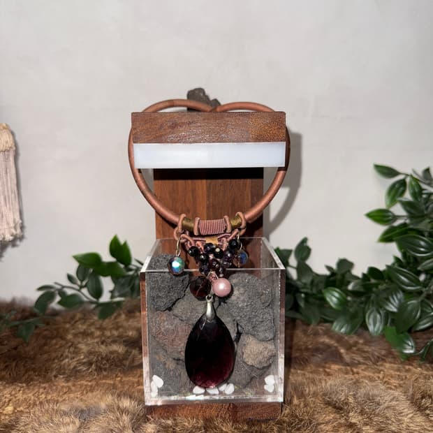 Indi pink oriental fairy gemstone 목걸이