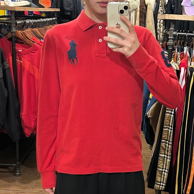 [HI] 폴로 카라 롱슬리브 레드