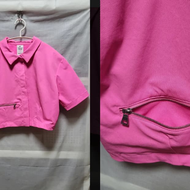 나이키 드라이핏 세미크롭 반팔 자켓 핑크 L(90)