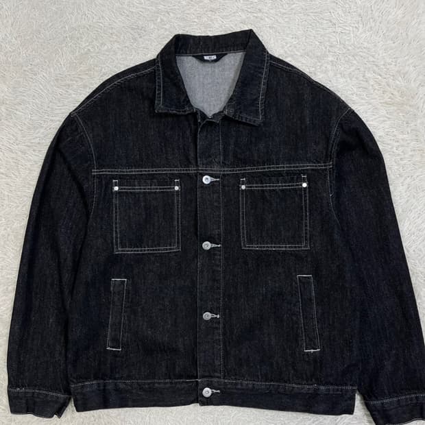 트릴리온 흑청 데님 트러커 자켓/#3329