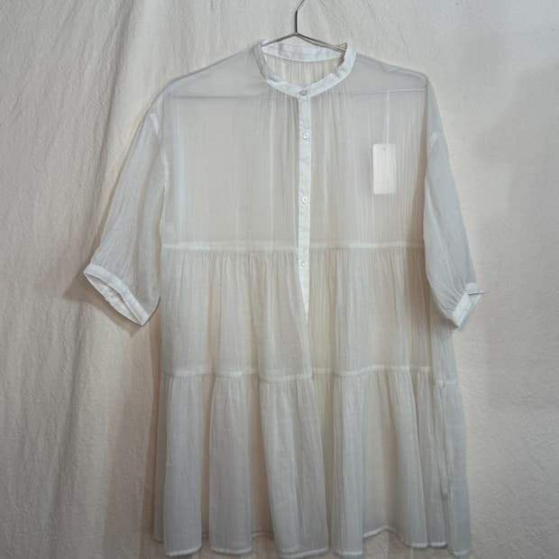 GU 시스루 쉬폰 원피스