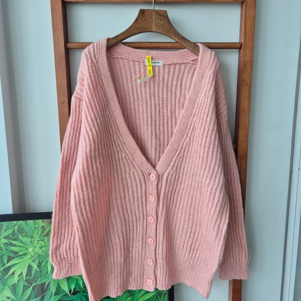 (JPN VTG)일본빈티지. 핑크 니트 가디건