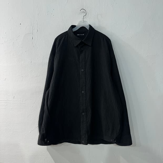 자라 오버핏 주름 셔츠 XL