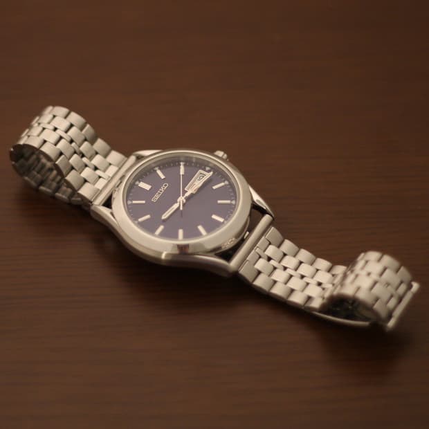 [Seiko] 세이코 네이비 다이얼 데이데이트 시계