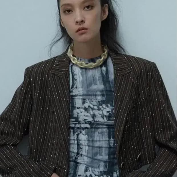 미착용품, 에스이오 크롭 울 자켓 2사이즈