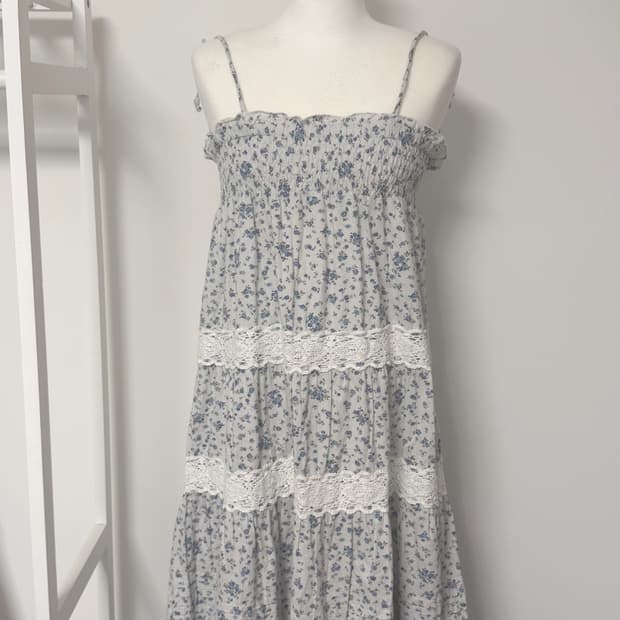 일본빈티지 모리걸 플라워 롱원피스