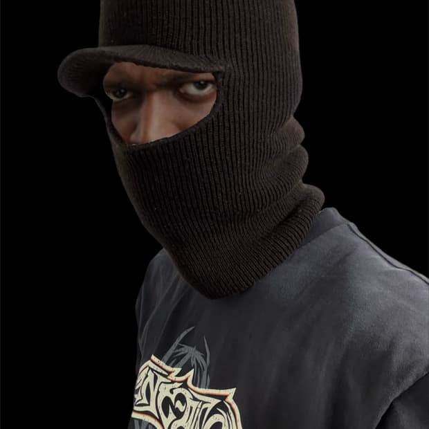 빈티지 모자챙 바라클라바 브라운 