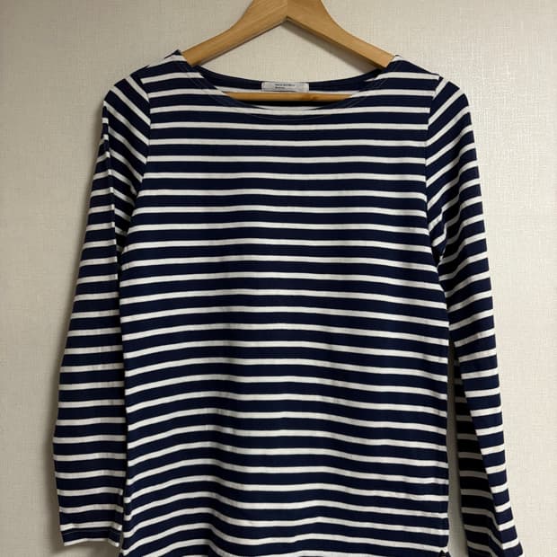 백넘버 보트넥 스트라이프 티 M