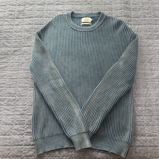 암피스트 워시드 니트 블루