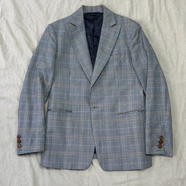 비비안웨스트우드 원버튼 글렌체크 자켓 50