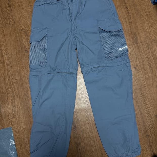 슈프림 메쉬 포켓 벨티드 카고 팬츠 슬레이트 - 21SS