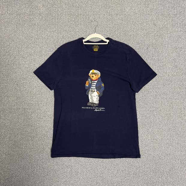 폴로 베어 반팔티 네이비 L 커스텀 슬림핏