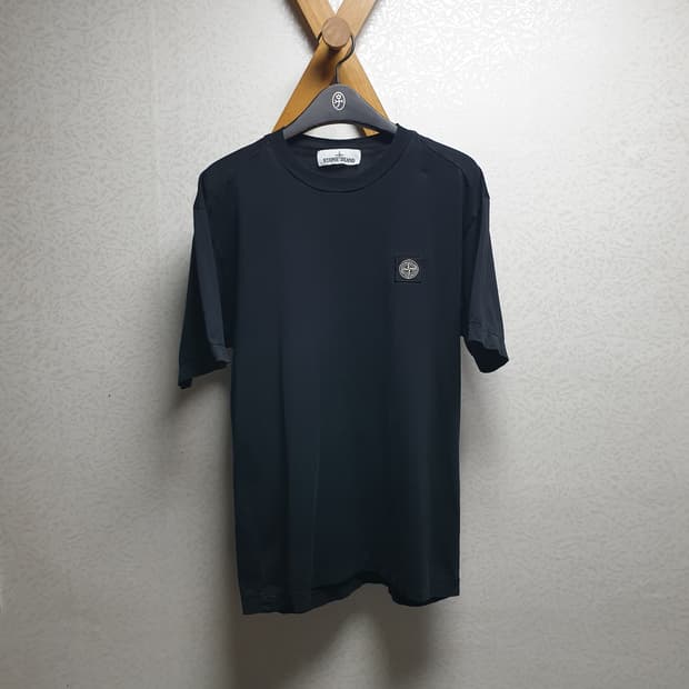 [90~95] 스톤아일랜드 블랙 반팔 티셔츠