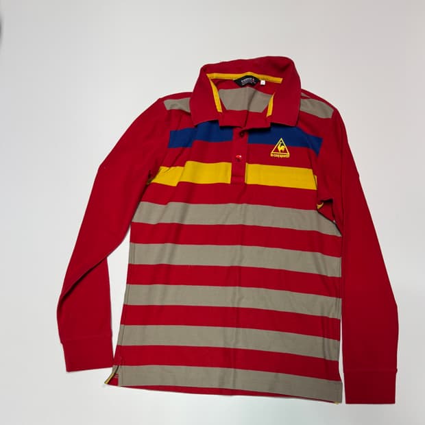 르꼬끄 스포르티브 골프 스트라이프 긴팔 카라티