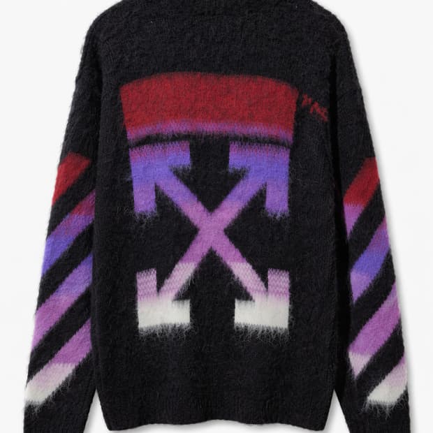 오프화이트 그라데이션 모헤어 니트 S