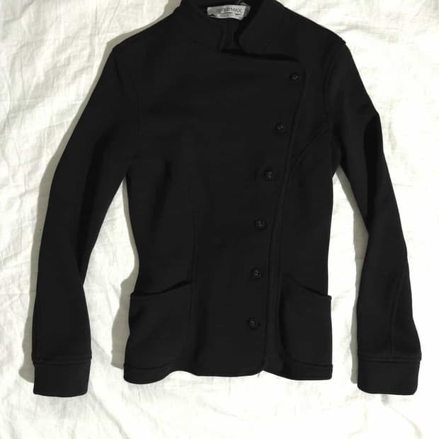 막스마라 코튼 사선 버튼 크롭컷 펜싱자켓