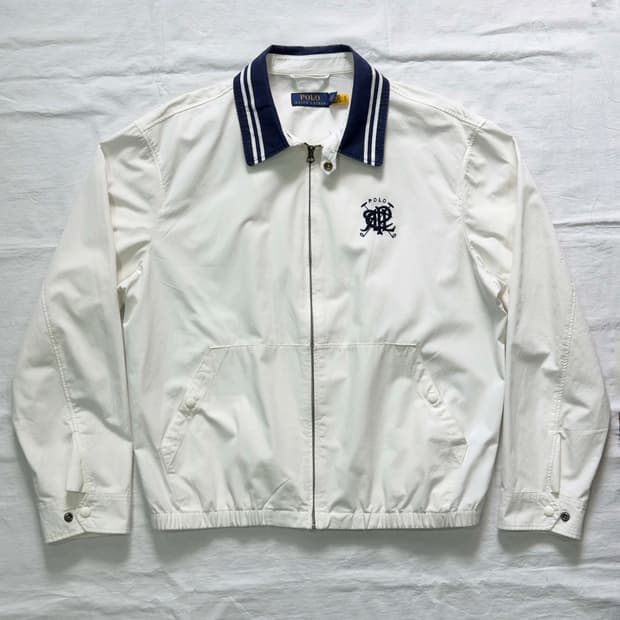 폴로 랄프로렌 스크래블 세일링 화이트 베이포트 자켓