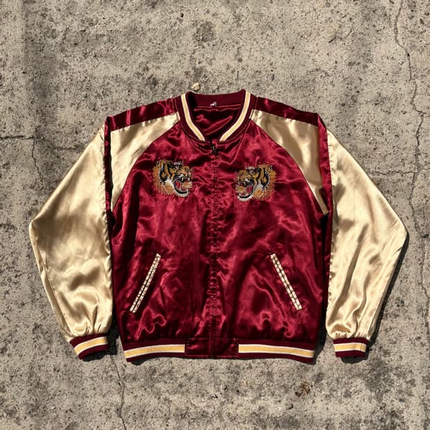 (L) 빈티지 호랑이 자수 스카잔 자켓