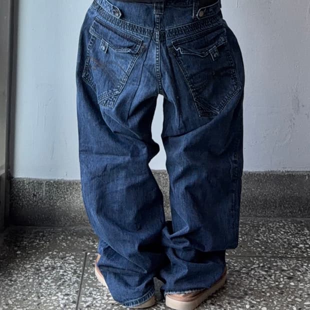 빈티지 자수 힙합팬츠