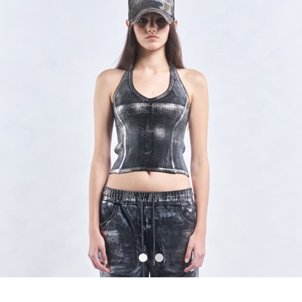 HALTERNECK TANK TOP (BLACK)