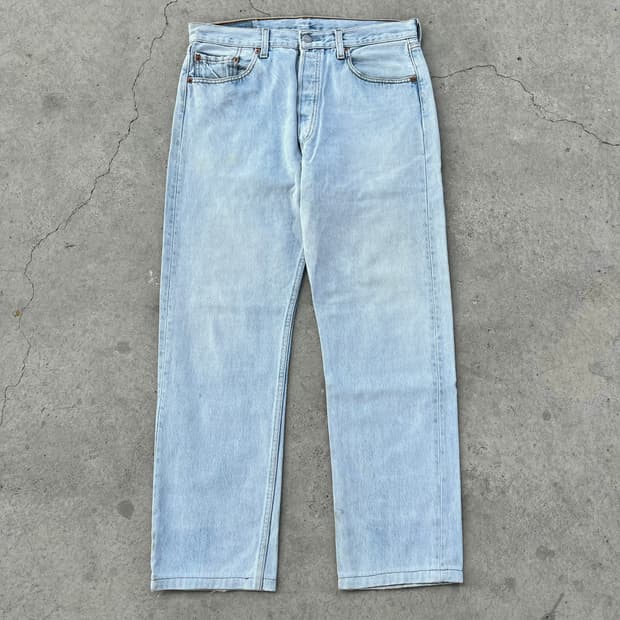 빈티지 리바이스 501 데님 팬츠 연청