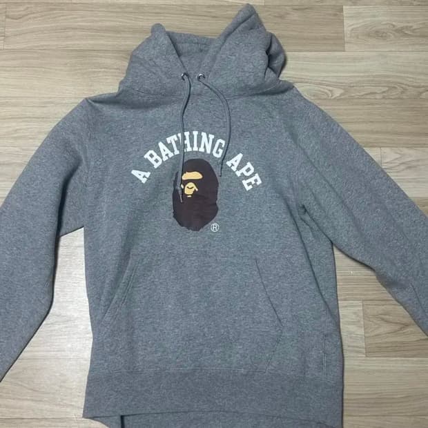 베이프 후드티 그레이 L