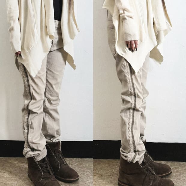 발망 15SS 디스트레스 사이드라인 데님팬츠