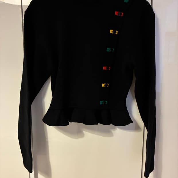 1970s Ungaro 웅가로 빈티지 울 페플럼 가디건