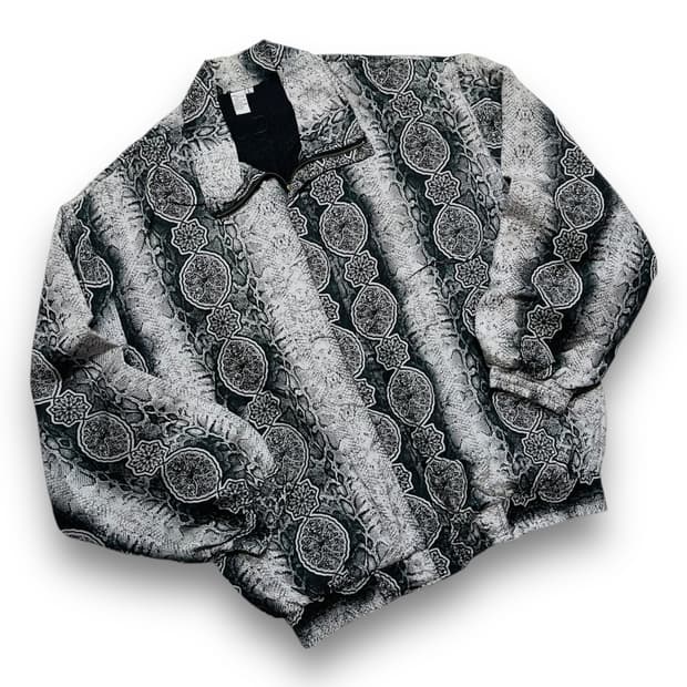 FUDA 90s Snake pattern silk jacket