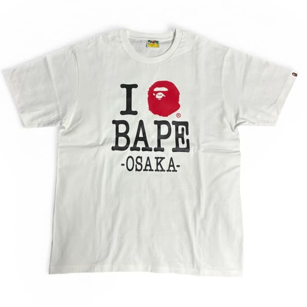 베이프 아이러브 베이프 오사카 반팔티셔츠 화이트  L