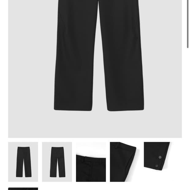 jeongli twill dart trouser (black)