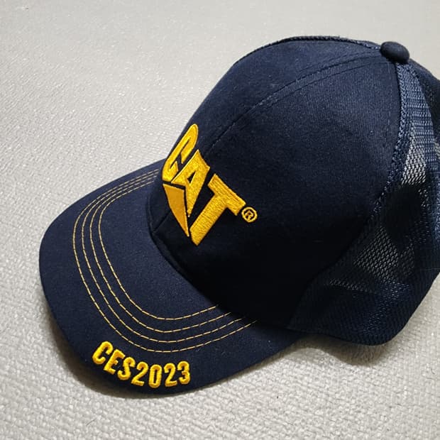 캐터필러 CAT  네이비 메쉬 볼캡