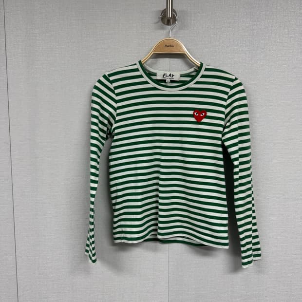 꼼데가르송 스트라이프 긴팔 티셔츠