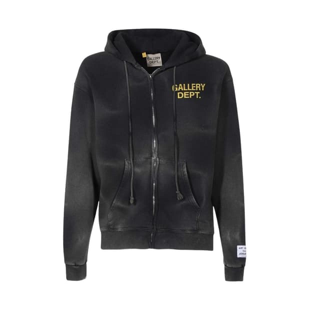 (M) 갤러리 디파트먼트 선페이드 후드집업 블랙