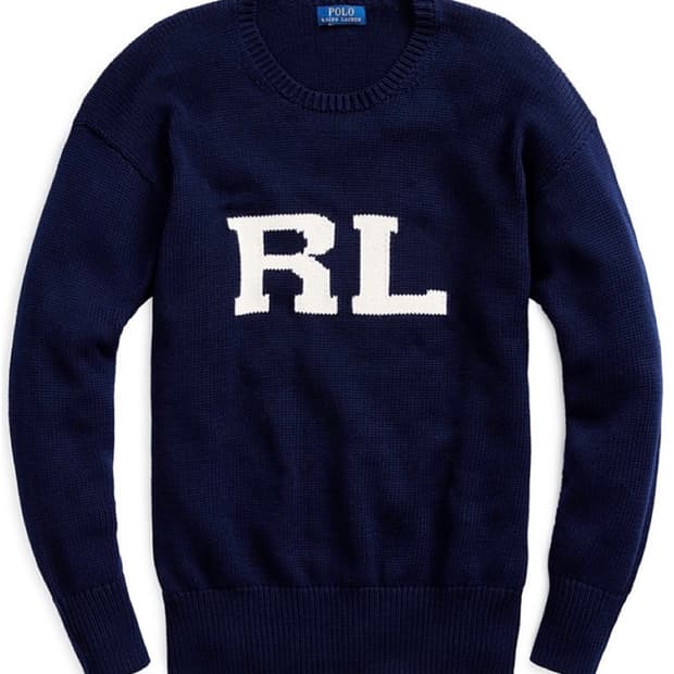폴로 랄프로렌 RL 로고 니트 네이비 s사이즈