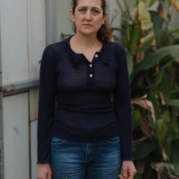 [XS,S,M,L]베이스레인지 25fw Dual 롱 슬리브리스 탑/네이비