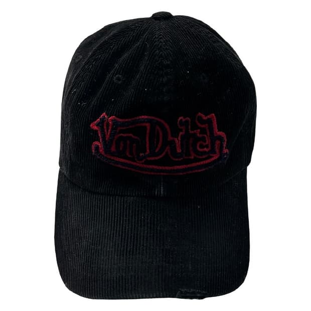 VON DUTCH 코튜로이 볼캡 블랙