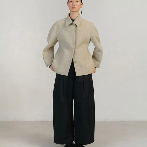 HOURGLASS HALF COAT_BEIGE