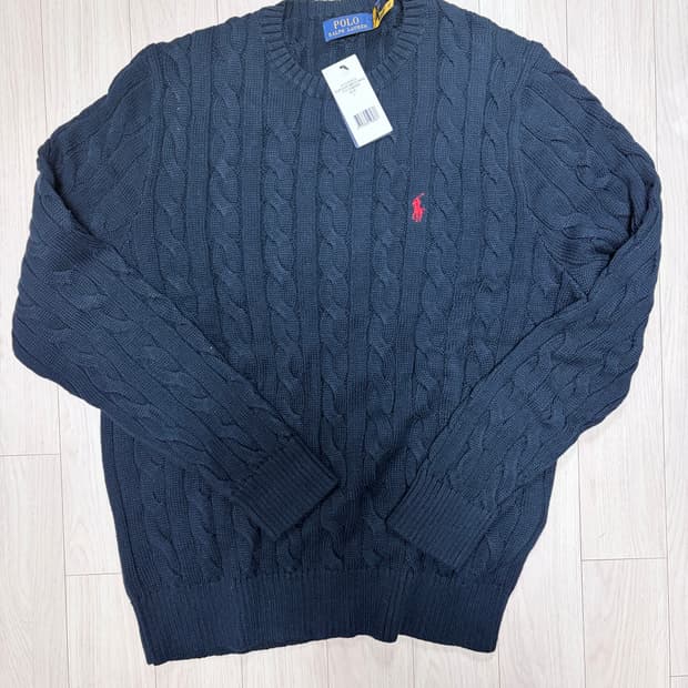 폴로 면 꽈배기 니트 L사이즈 새상품 
