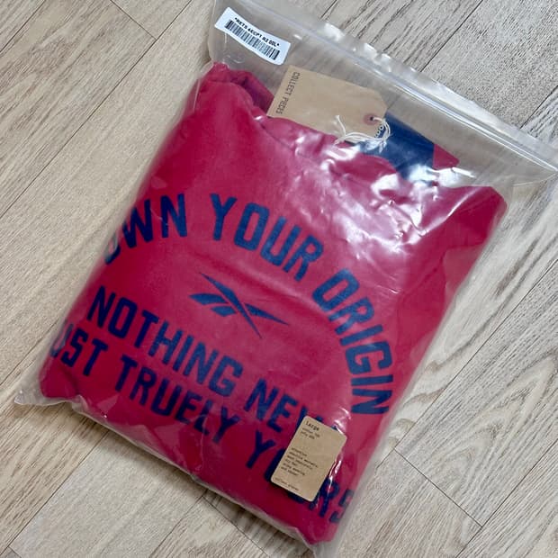 컬렉트 피시스 리복 OYO 후드 후디 레드 L 사이즈