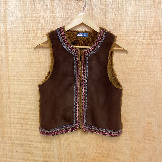 BEAMS suede fur vest 빔즈 스웨이드 퍼 베스트