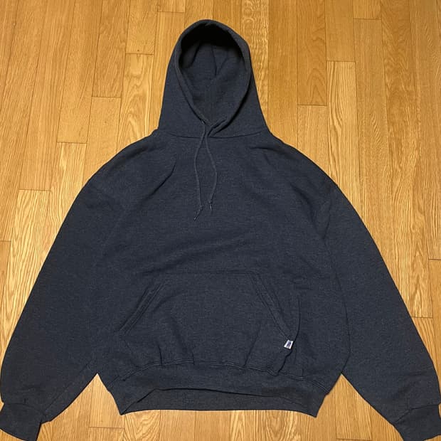 [XL] 00s 빈티지 러셀 후드 그레이블루