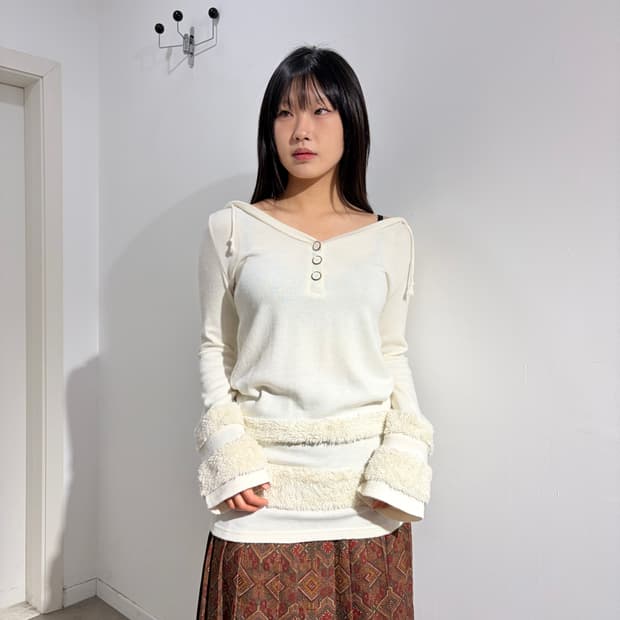 Pumpkin 갸루 퍼 후드 티셔츠 원피스