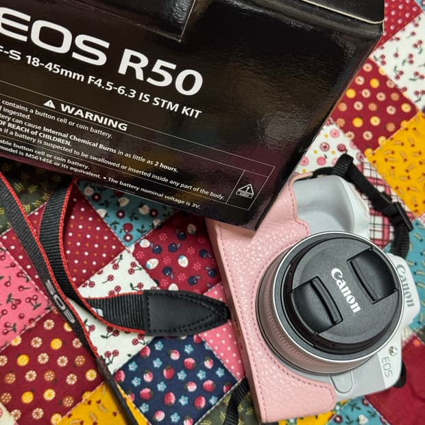 canon 캐논 eos r50 18-45 stm kit 풀박스 dslr 