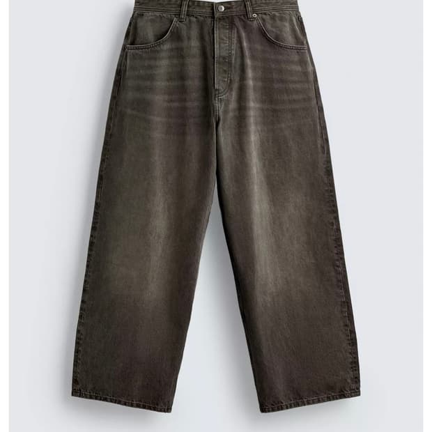 자라 배기 진 워시드 블랙