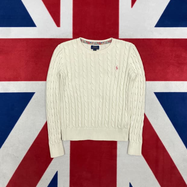 폴로 핑크포니 딱붙핏 니트 실측 여성 44