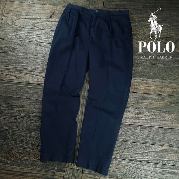 [폴로 랄프로렌] 포니 로고 자수 코튼 치노 팬츠 네이비 M19456