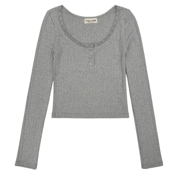 페일제이드 릴리 펀칭 버튼티 그레이