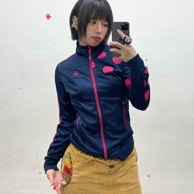  Le Coq Sportif Pink Dot Track Top